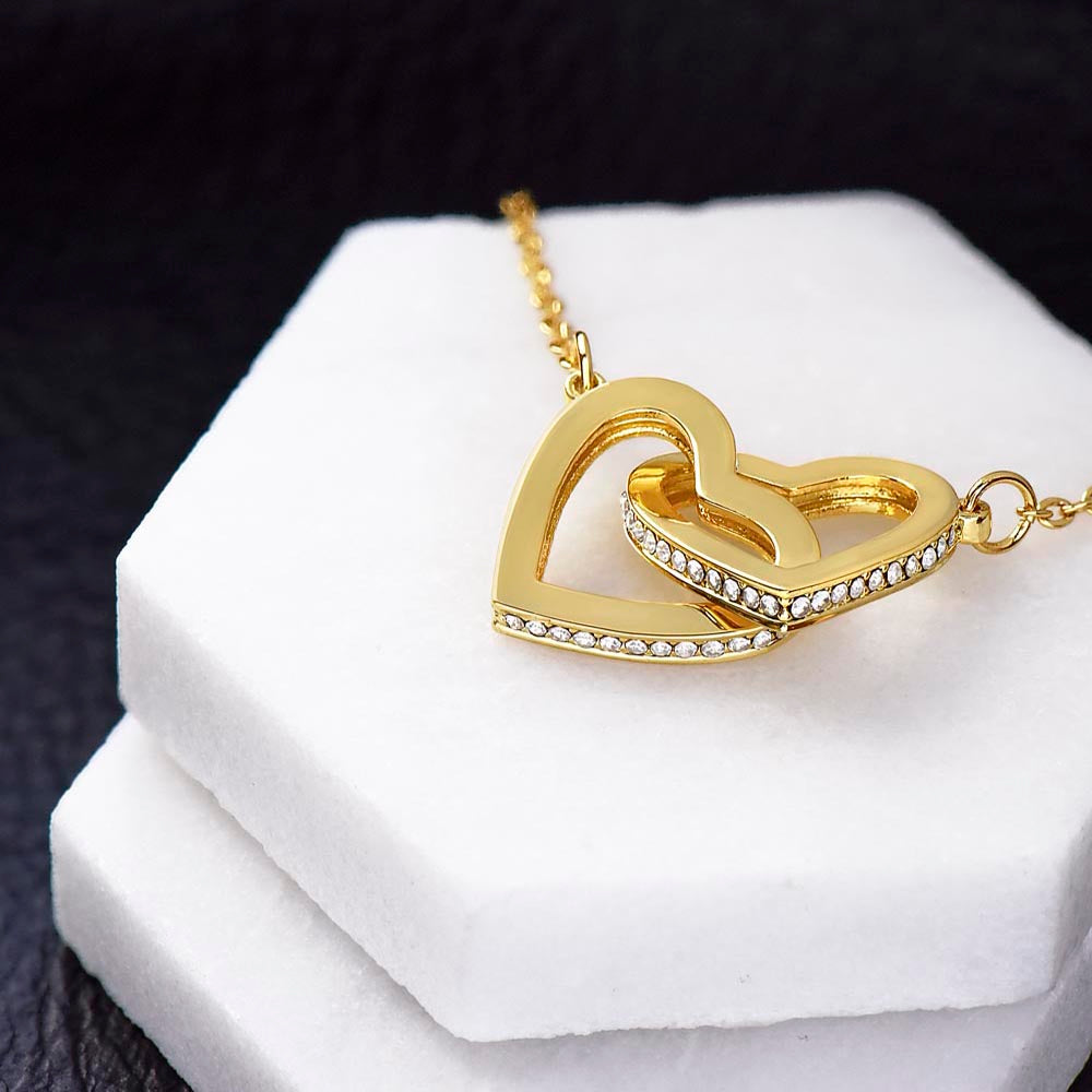 Make Your Wife Love You on Valentines Day w this Interlocking Heart Necklace /18k