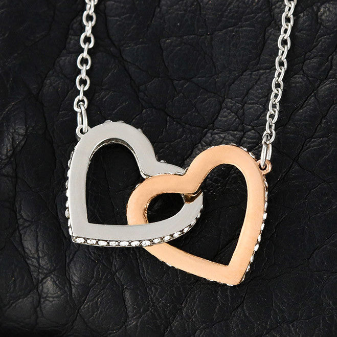 Make Your Wife Love You on Valentines Day w this Interlocking Heart Necklace /18k